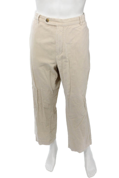 Vineyard Vines Mens Chino Pants Beige Cotton Button Fly Size 38