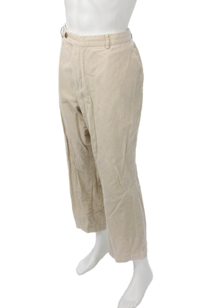 Vineyard Vines Mens Chino Pants Beige Cotton Button Fly Size 38