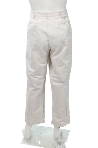 Vineyard Vines Men White Cotton Chinos Button Closure 30 Inseam Size 38