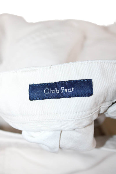 Vineyard Vines Men White Cotton Chinos Button Closure 30 Inseam Size 38