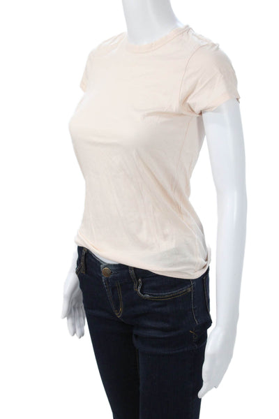 Rag & Bone Womens Basic Crew Neck Short Sleeve T-Shirt Beige Size XS