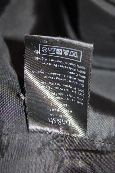 Ba&Sh Womens Black Cotton Overcoat Button Collared Long Sleeve Size 1