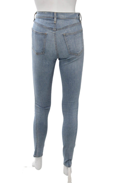 Rag & Bone Women Skinny Ankle Jeans Light Blue Mid Rise Inseam 30 Size 25