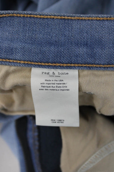 Rag & Bone Women Skinny Ankle Jeans Light Blue Mid Rise Inseam 30 Size 25