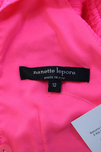 Nanette Lepore Women Shift Tank Dress Pink Sleeveless Size 12