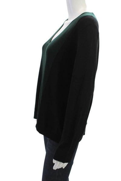 Akris Punto Unisex Pullover Sweater Black VNeck Long Sleeve 100% Wool Size 12