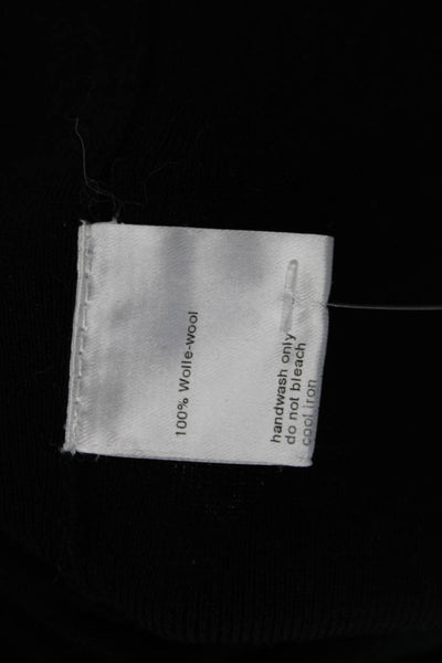 Akris Punto Unisex Pullover Sweater Black VNeck Long Sleeve 100% Wool Size 12