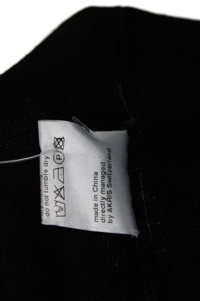 Akris Punto Unisex Pullover Sweater Black VNeck Long Sleeve 100% Wool Size 12