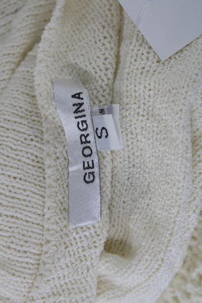 Georgina Women Sleeveless Basic Tank Beige Cotton Round Neck Size S