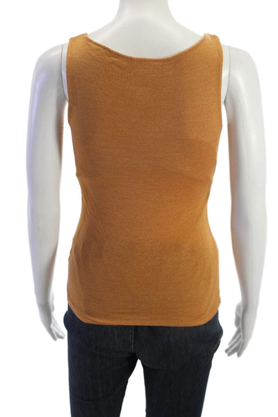 Michael Stars Women Basic Tank Top Brown Round Neck 90s Size One Size
