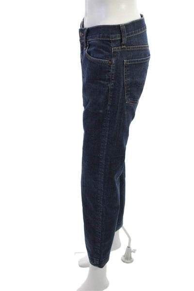 7 For All Mankind Womens Cropped Dark Blue Jeans Size 29