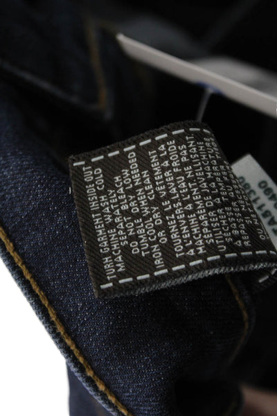 7 For All Mankind Womens Cropped Dark Blue Jeans Size 29