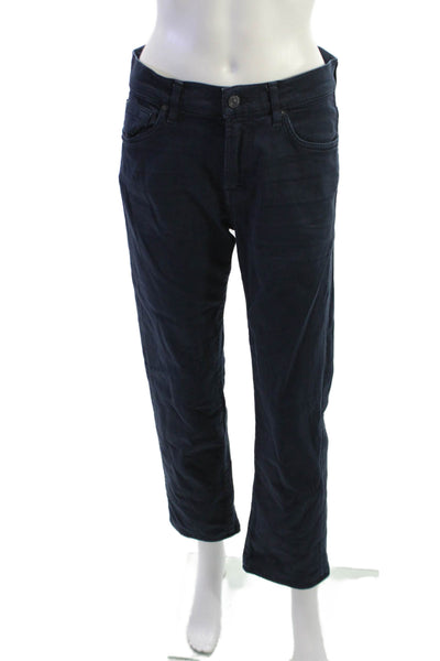 7 For All Mankind Mens Cropped Dark Blue Jeans Button Fly Size 29