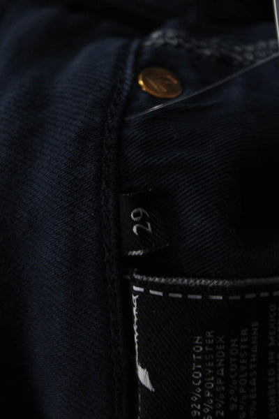 7 For All Mankind Mens Cropped Dark Blue Jeans Button Fly Size 29