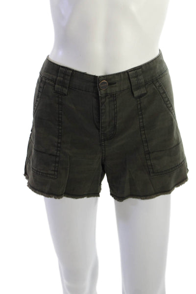 Sanctuary Unisex Cargo Shorts Green Camouflage Size 28