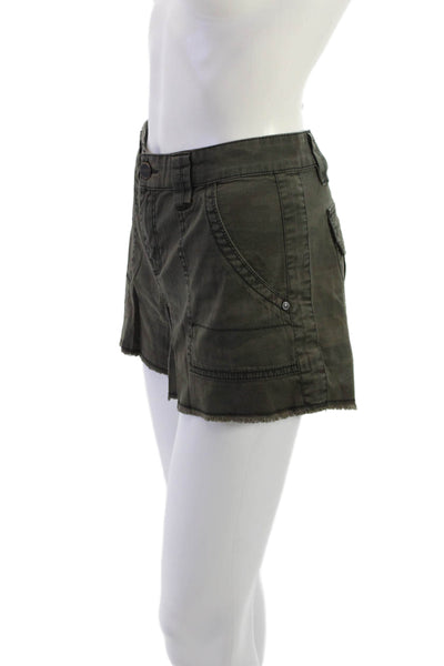 Sanctuary Unisex Cargo Shorts Green Camouflage Size 28