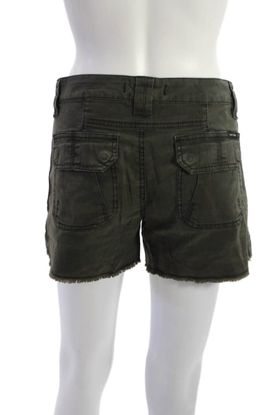 Sanctuary Unisex Cargo Shorts Green Camouflage Size 28