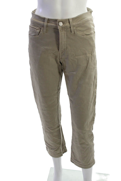 7 For All Mankind Unisex Cropped Ankle Khakis Pants Beige Size 28