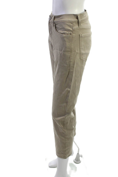 7 For All Mankind Unisex Cropped Ankle Khakis Pants Beige Size 28