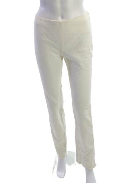 Christina Makowsky Women Dress Pants White Cotton Blend Zip Size 4