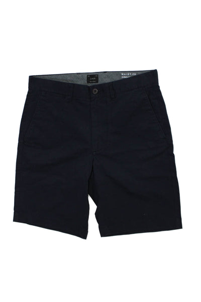 J Crew Mens Chino Shorts Dark Blue 98% Cotton 2% Elastane Size 29