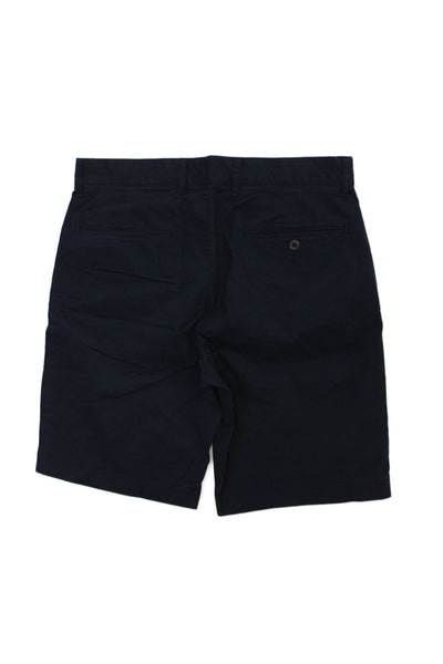 J Crew Mens Chino Shorts Dark Blue 98% Cotton 2% Elastane Size 29