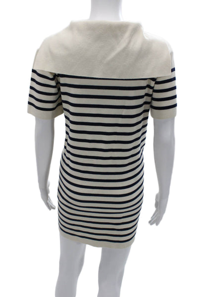 Club Monaco Women Shirt Dress Black Collared Button Short Sleeve Size 00