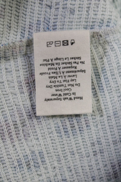 Love Shack Fancy Women Mini Sundress White Floral Cotton Square Neck Size M