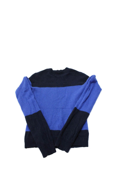 Theory Childrens Girls Cashmere Long Sleeves Sweater Blue Size Small
