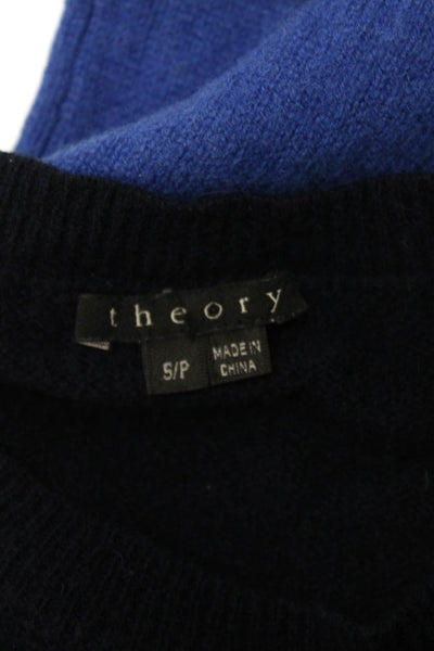 Theory Childrens Girls Cashmere Long Sleeves Sweater Blue Size Small