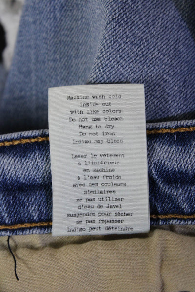Rag & Bone Jean Womens Cropped Ankle Jeans Blue Mid-Rise Button Size 26