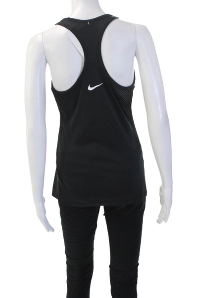 Nike Womens Basic Black Polyester Sleeveless Tank Size S