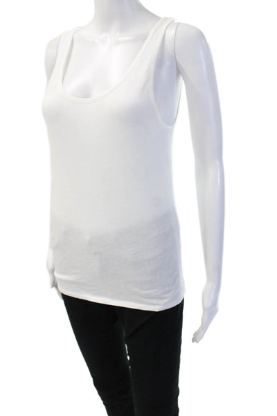 Rag & Bone Jean Women Basic White Cotton Round Neck Sleeveless Tank Size S