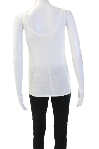 Rag & Bone Jean Women Basic White Cotton Round Neck Sleeveless Tank Size S