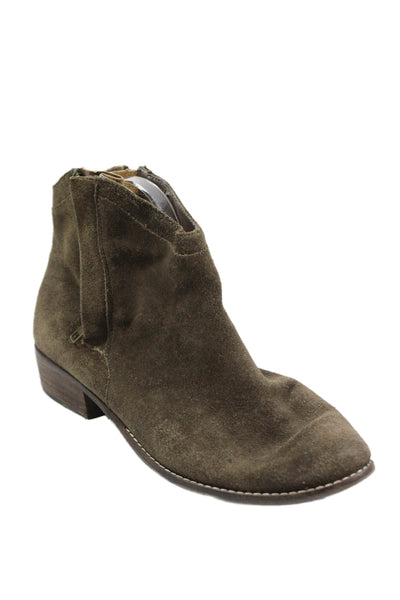 Dolce Vita Women's Round Toe Suede Leather Ankle Boots Brown Size 7