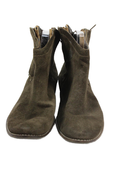 Dolce Vita Women's Round Toe Suede Leather Ankle Boots Brown Size 7