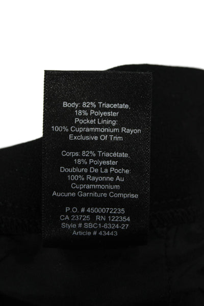 Babaton Womens Ankle Cropped Dress Pants Black Size 6