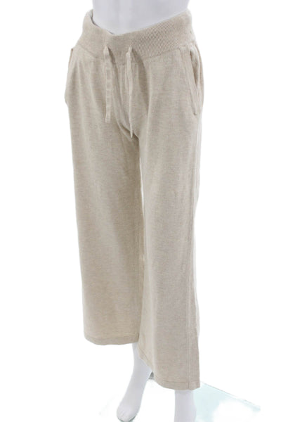 Eberjey Womens Beige Drawstring Sweatpants Petite Size S