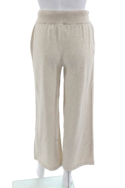 Eberjey Womens Beige Drawstring Sweatpants Petite Size S
