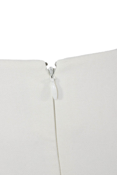 Rachel Zoe Womens Shift Dress White V-Neck Short Designer Size 4