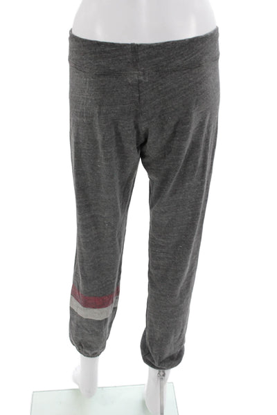Sundry Womens Cropped Jogger Sweatpants Dark Gray Drawstring Size 1