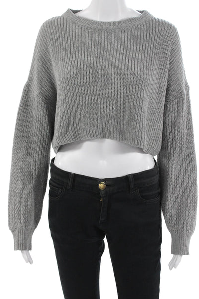 Pretty Little Thing Unisex Pullover Sweater Gray Crew Neck Long Sleeve Size S