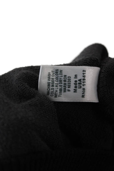 Monrow Womens Pullover Hoodie Black Long Sleeve Grunge Size S