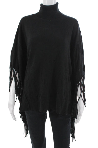 Uterque Unisex Pullover Turtleneck Black Size L