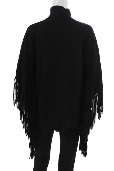 Uterque Unisex Pullover Turtleneck Black Size L