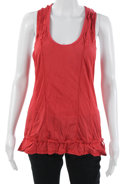 Lululemon Womens Red Sleeveless Tank Nylon Spandex Round Neck Size 8