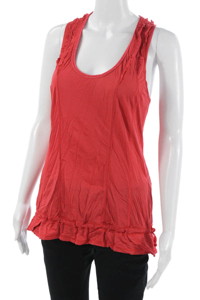 Lululemon Womens Red Sleeveless Tank Nylon Spandex Round Neck Size 8