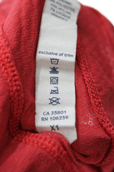 Lululemon Womens Red Sleeveless Tank Nylon Spandex Round Neck Size 8