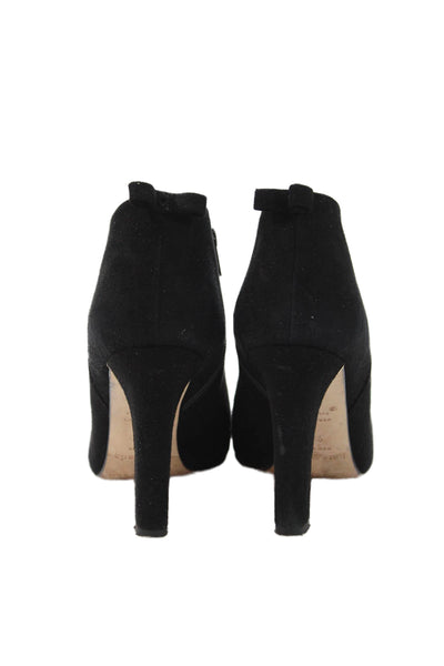 Kate Spade New York Womens Suede Netta Ankle Boots Black Size 9.5 Medium