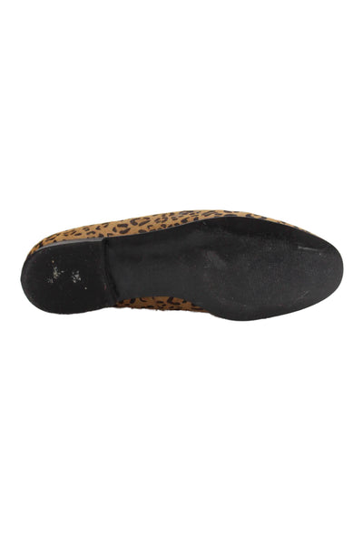 C Wonder Womens Animal Print Slide On Loafers Brown Red Size 9.5